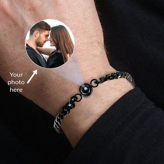 Cuban Chain Photo Bracelet by Memorie Glow