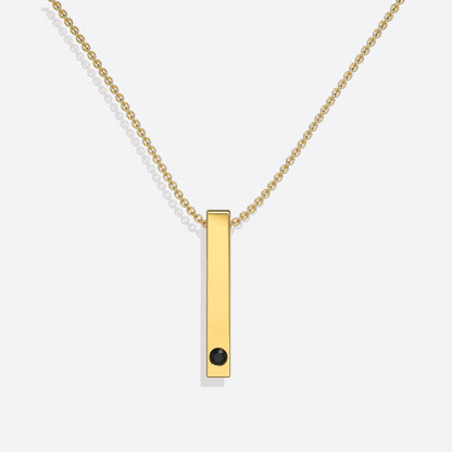 Pillar Bar Photo Necklace by Memorie Glow