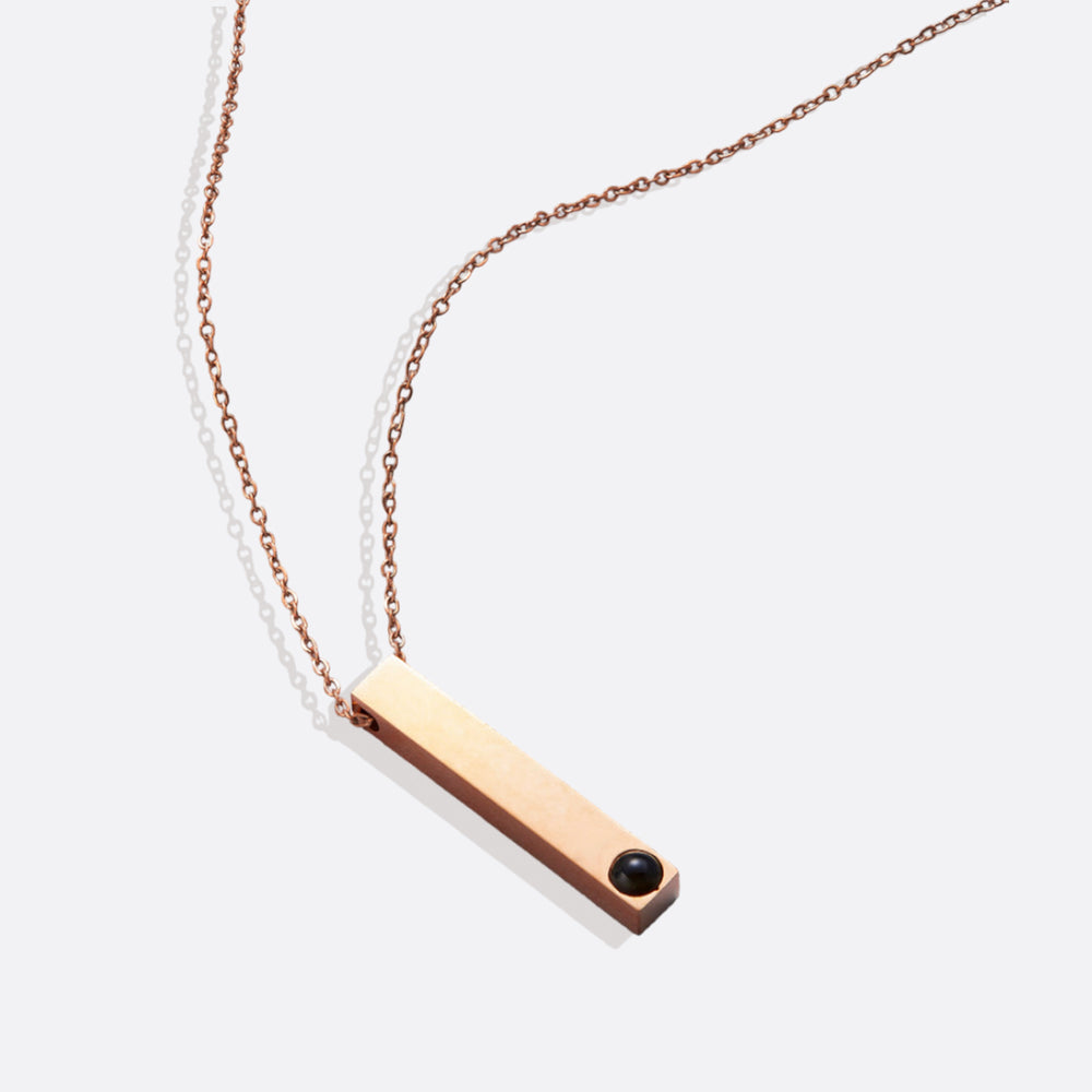 Pillar Bar Photo Necklace by Memorie Glow