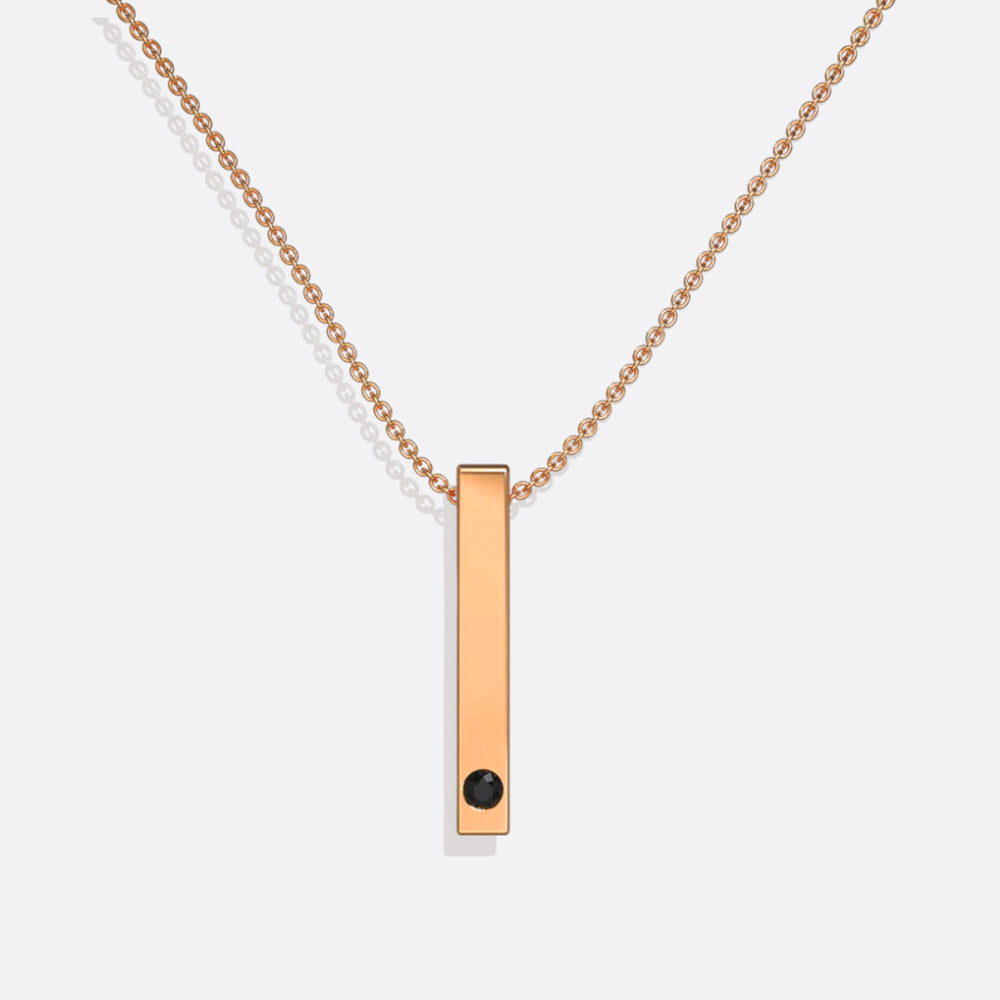 Pillar Bar Photo Necklace by Memorie Glow