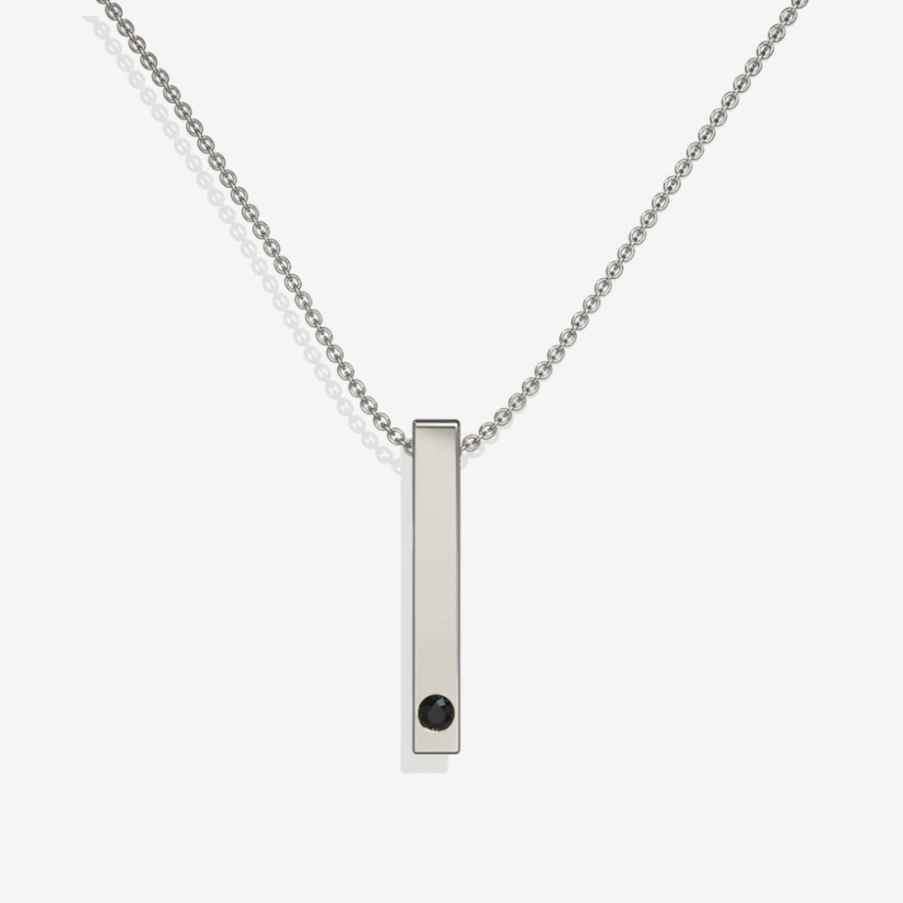 Pillar Bar Photo Necklace by Memorie Glow