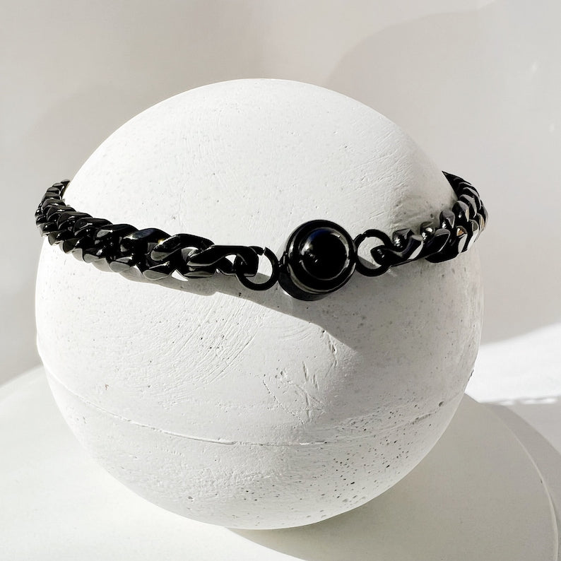 Cuban Chain Photo Bracelet by Memorie Glow